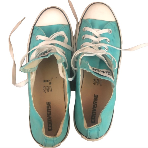 Converse Sneakers, Turquoise Size 8 - Picture 3 of 9